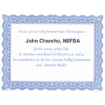 Thanks to John N6FBA